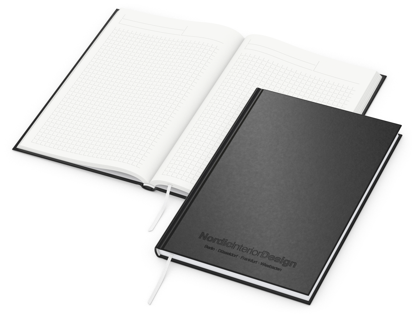 Notizbuch Note-Book Prägung Recycling-Inhaltspapier, A5, Winkelkaro