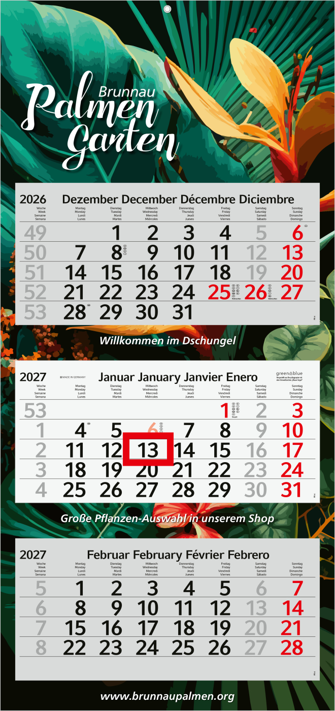 3-Monatskalender Mehrblock Profil 3 RECYCLING