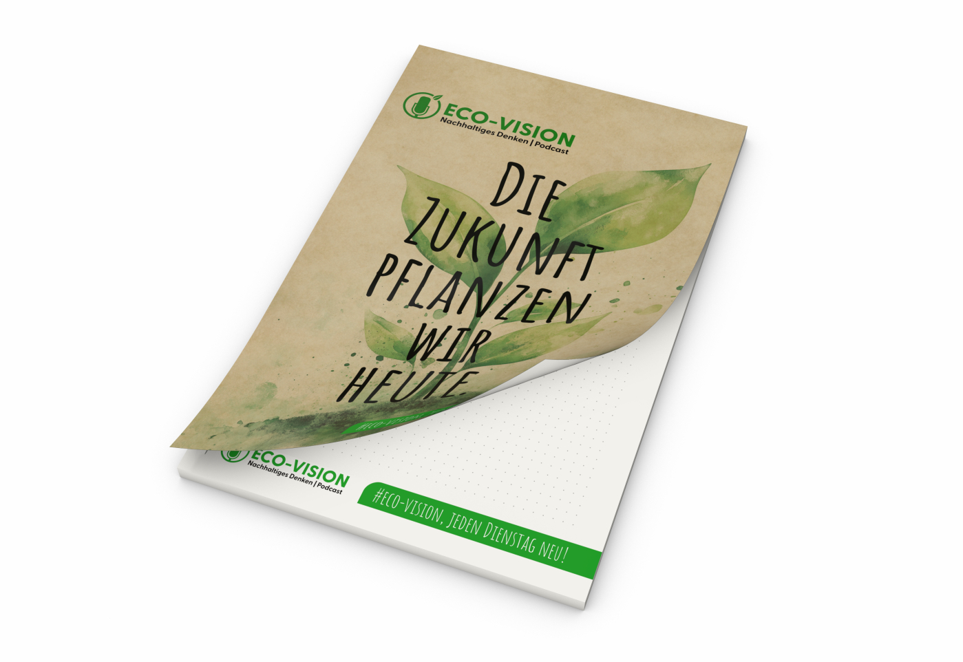 Schreibblock Cover Recycling-Inhaltspapier, A4, 100 Blatt, ohne Abheftlochung