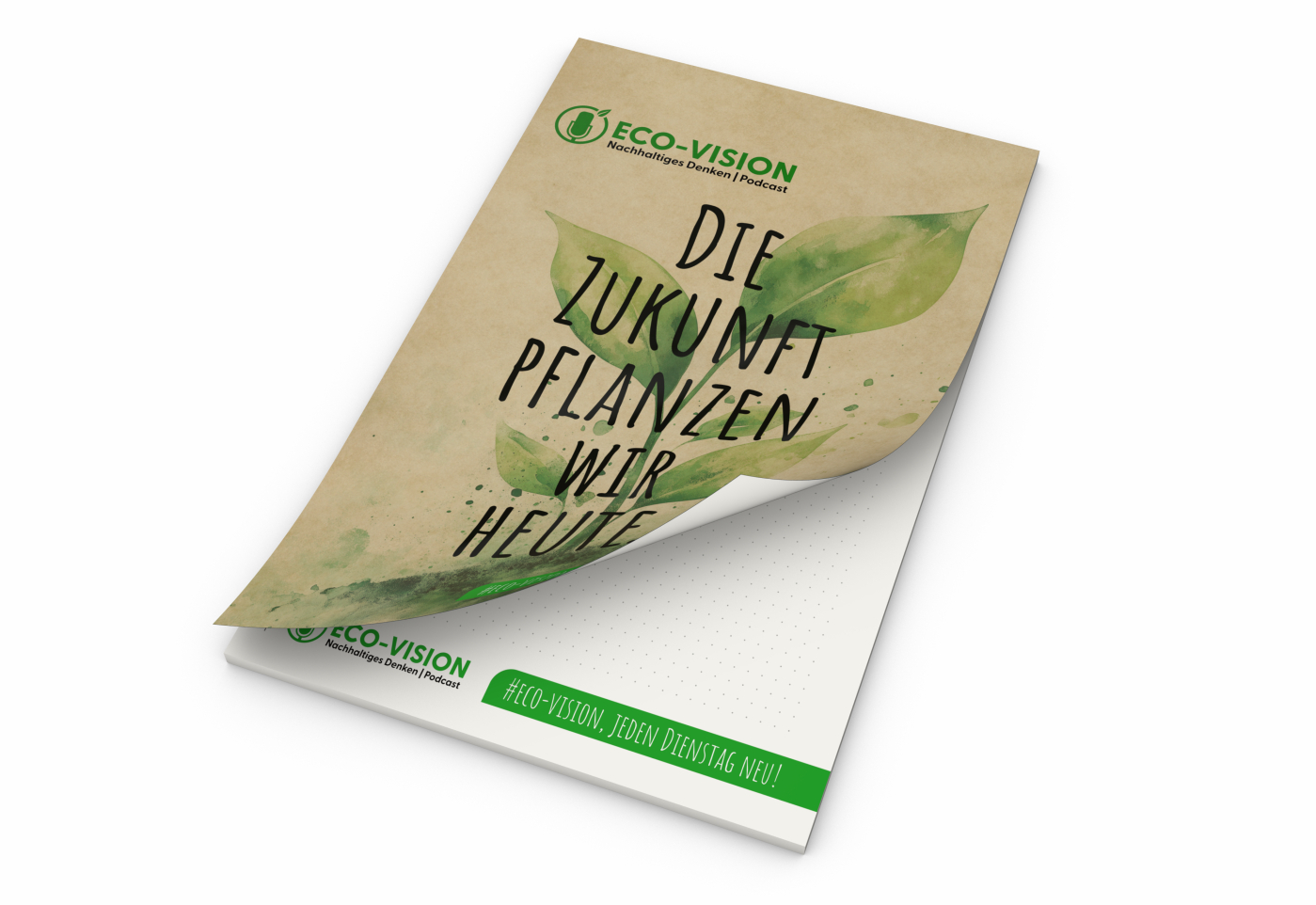 Schreibblock Cover Recycling-Inhaltspapier, A5, 50 Blatt, ohne Abheftlochung