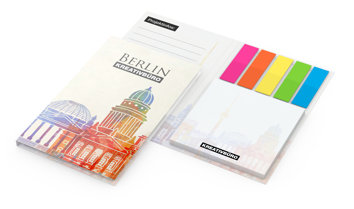 Haftnotiz-Set Berlin, Filmmarker, Karton glänzend-individuell