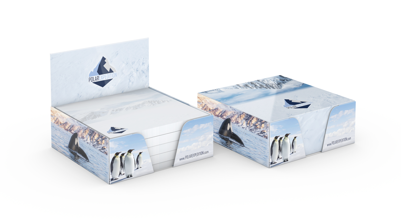 Haftnotiz-Box Pop-Up-Box, 72 × 72 mm, 250 Haftzettel, Individuell