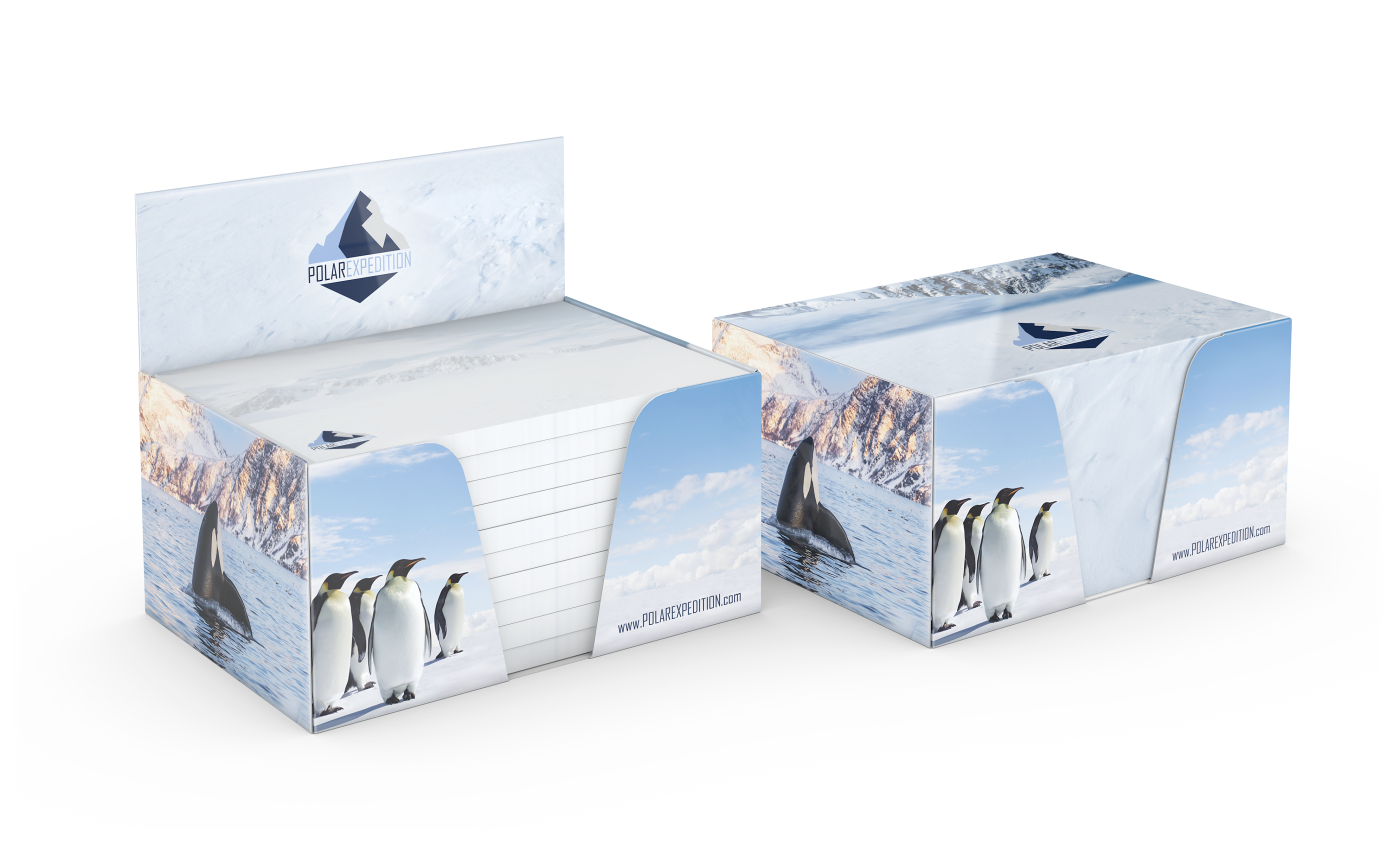 Haftnotiz-Box Pop-Up-Box, 100 × 72 mm, 500 Haftzettel, Individuell