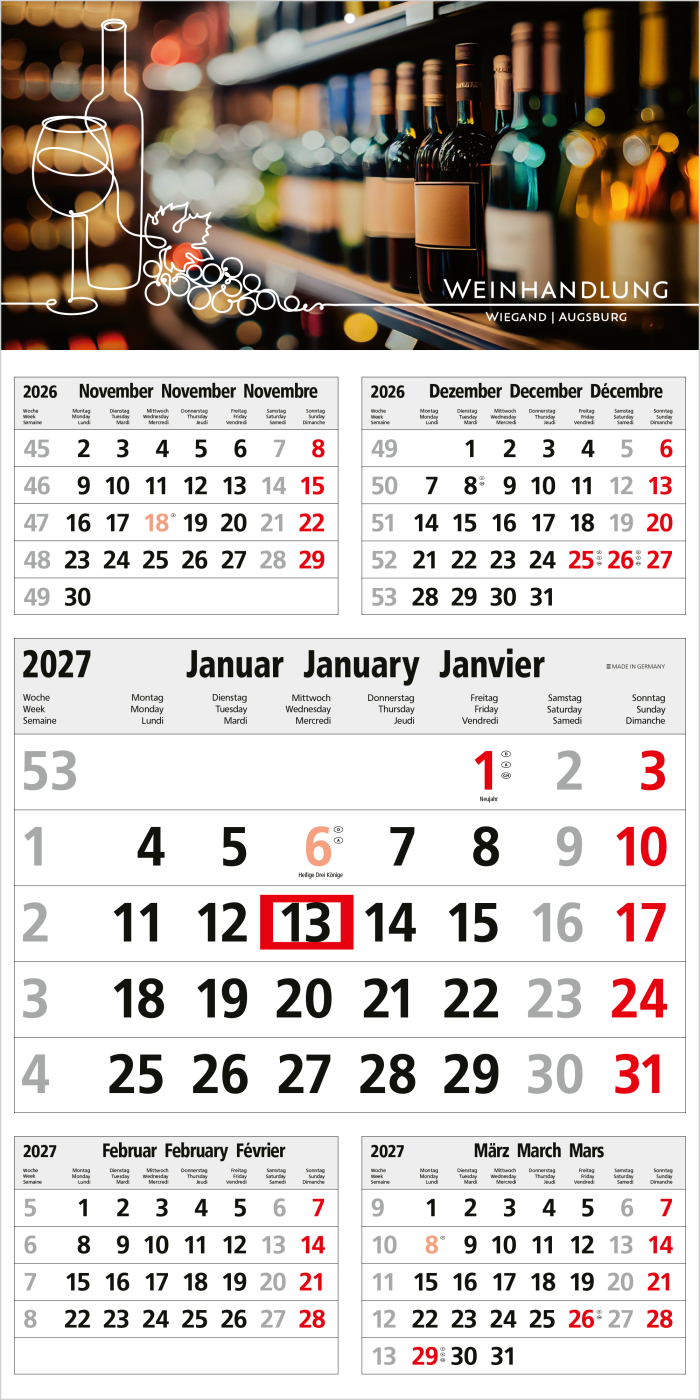 5-Monatskalender Einblatt Commerce 5 Post A EXPRESS