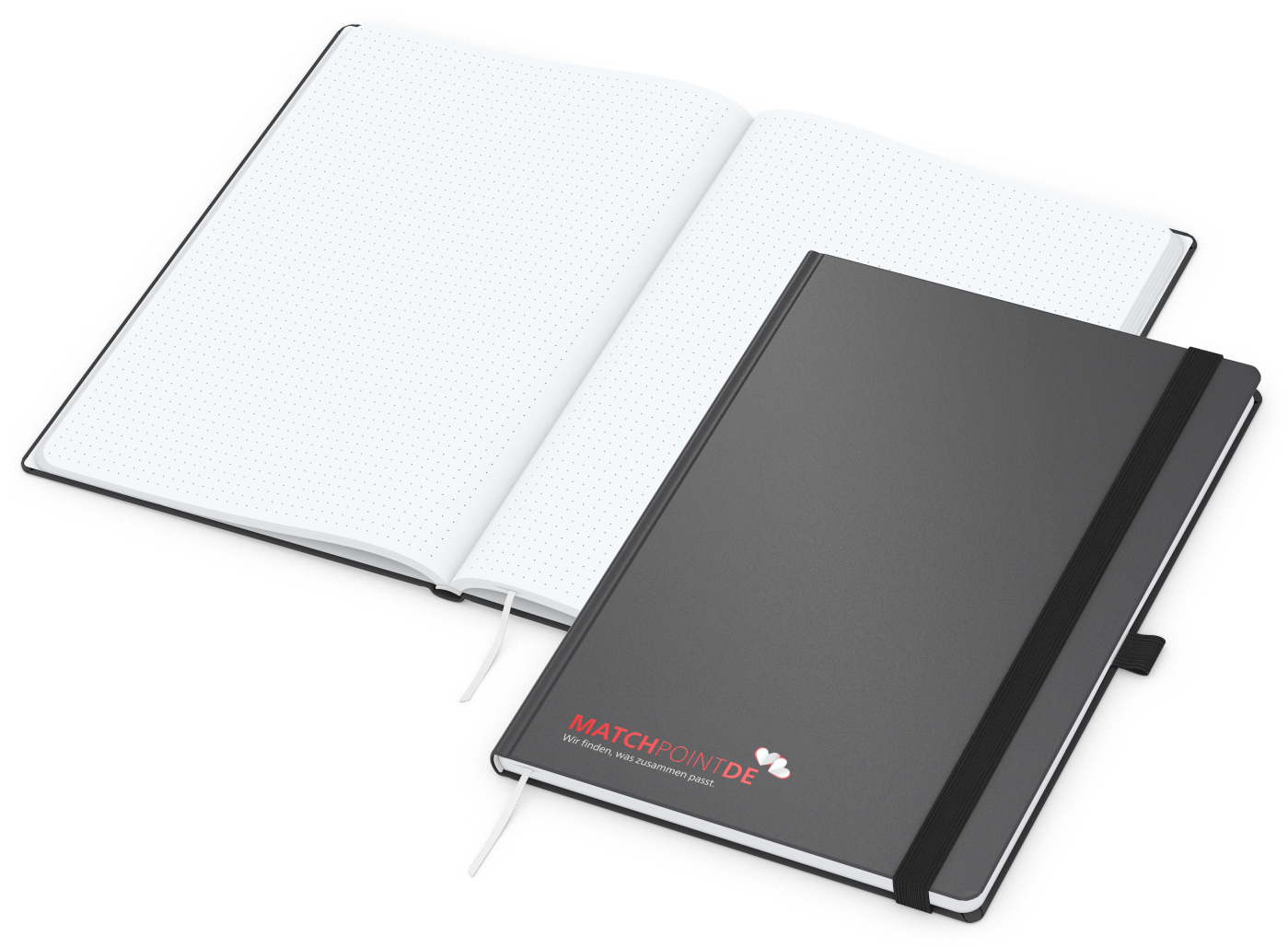 Notizbuch Vision-Book EXPRESS, A4, White, Punktraster, anthrazit