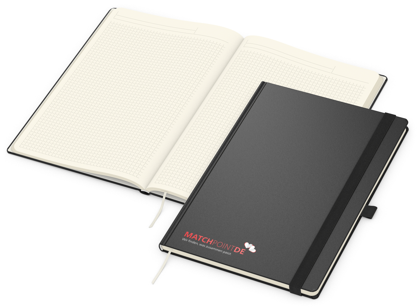 Notizbuch Vision-Book EXPRESS, A4, Creme, Winkelkaro, schwarz
