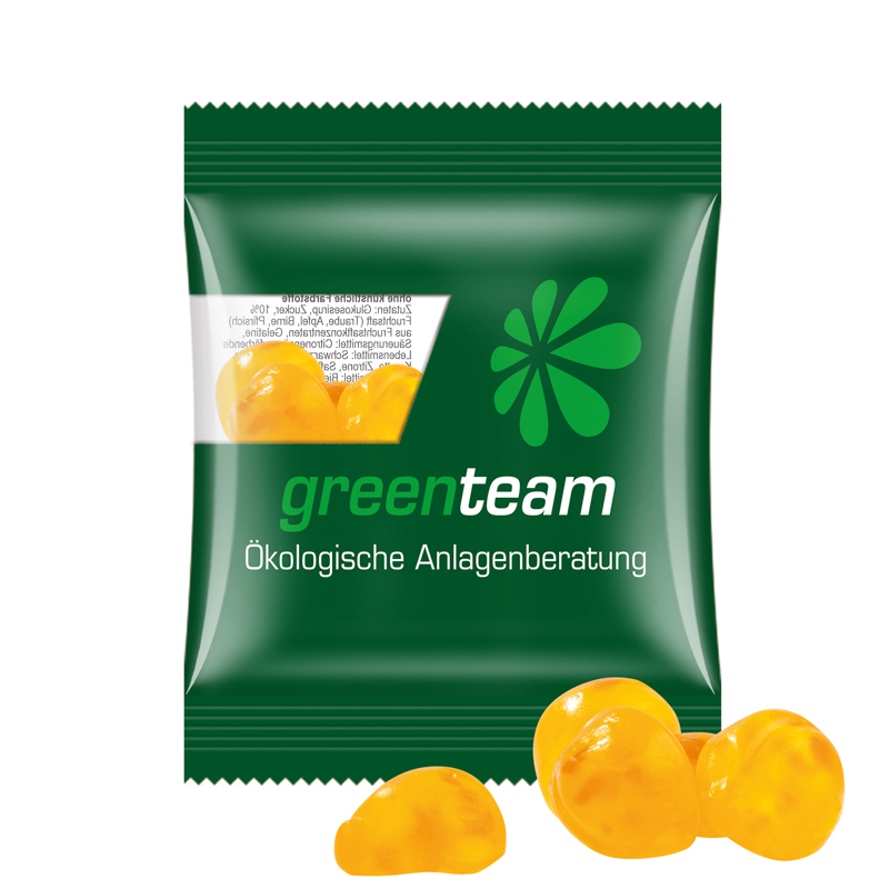 Minitüte 15 g, transparente kompostierbare Folie, Trolli Vitamin Fruchtgummi