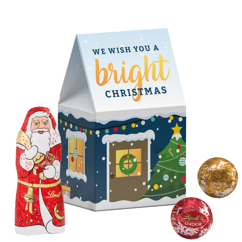 Standbodenbox, Lindt Minikugeln und Weihnachtsmann
