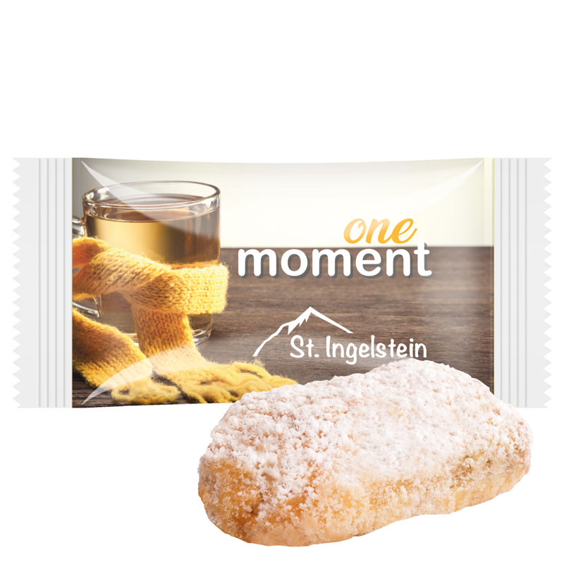 Stollenkonfekt mit Edelmarzipan, Folie weiß